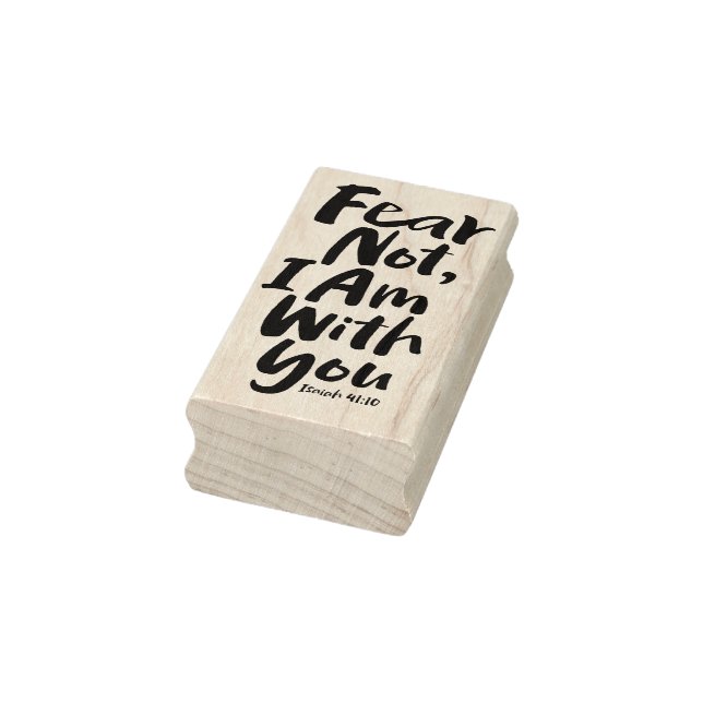 Carimbo De Borracha NÃO MEDO, estou com você religioso - Isaiah 41:10 (Carimbo)