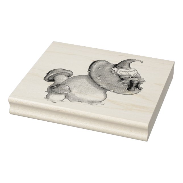 Carimbo De Borracha Napping Gnomo (Carimbo)