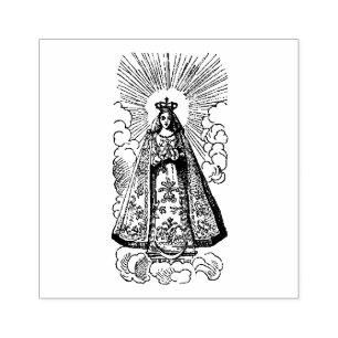 Carimbo De Borracha Natividade da Virgem Maria abençoada