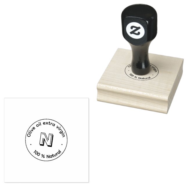 Carimbo De Borracha Natural Packaging Round Rubber Stamp (Carimbado)