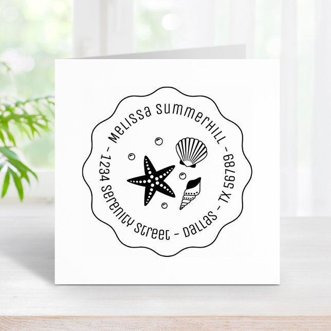 Carimbo De Borracha Náutica Estaleiro de Caça-Caça Pearls Endereço ond (Criador carregado)