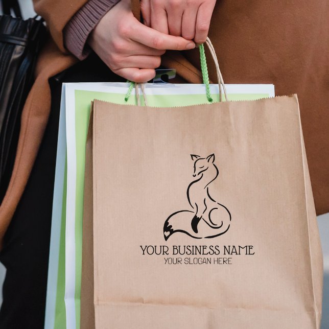 Carimbo De Borracha Negócios Personalizados de Raposa, Grande (Criador carregado)