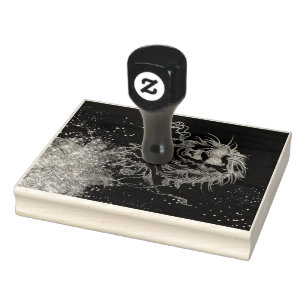 Carimbo De Borracha Neon Lion