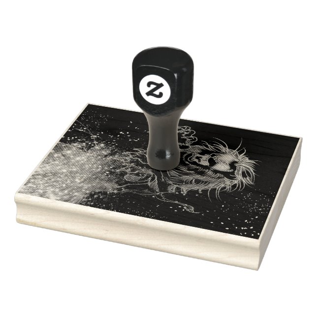 Carimbo De Borracha Neon Lion (Carimbo)