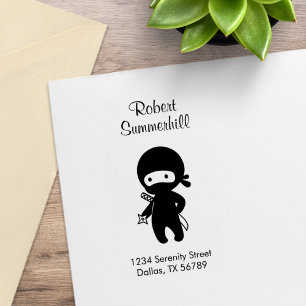 Carimbo De Borracha Ninja minúsculo que guardara o endereço de jogo