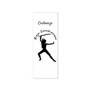 Carimbo De Borracha Ninja Swordswoman Silhouette Thunder_Cove