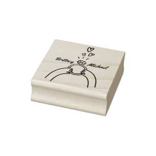Carimbo De Borracha Noivado Ring Doodle