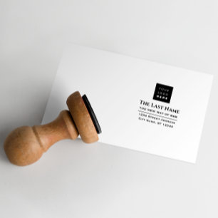 Carimbo De Borracha Nome da empresa de logotipo comercial RSVP Endere