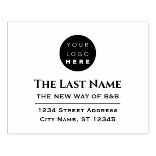 Carimbo De Borracha Nome da empresa de logotipo comercial RSVP Endere