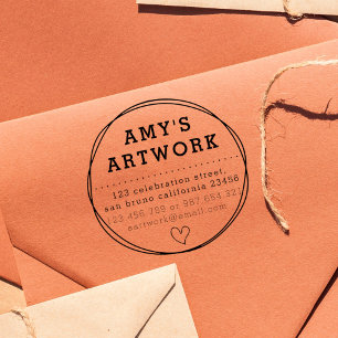 Carimbo De Borracha Nome da empresa feito sob encomenda chique &