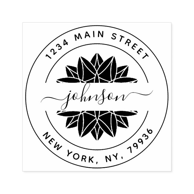 Carimbo De Borracha Nome da família, Crie seu próprio endereço de devo (Impressão)