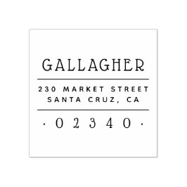 Carimbo De Borracha Nome da família de cubos Endereço de devolução per