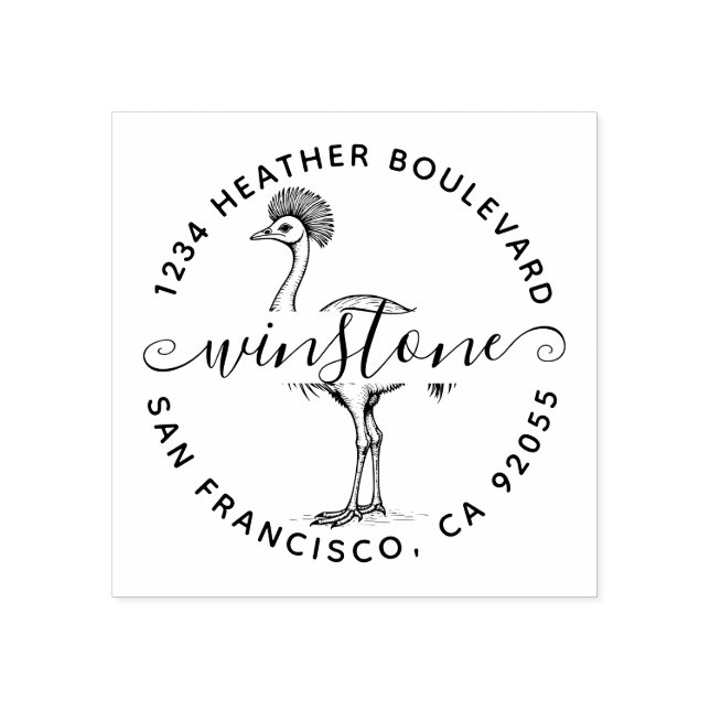 Carimbo De Borracha Nome da Família de Endereços de Devolução de Pássa (Impressão)