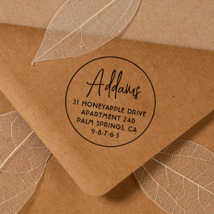 Carimbo De Borracha Nome da Família de Script Endereço Personalizado S