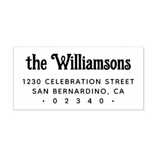 Carimbo De Borracha Nome da Família de Tipografia Retroativa Personali