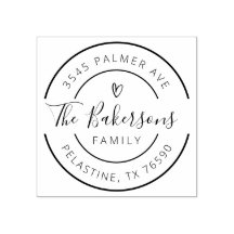 Nome da família Endereço de retorno Logotipo redon