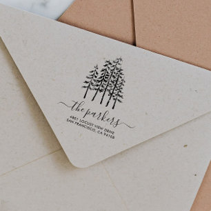 Carimbo De Borracha Nome da Família Personalizada Endereço de Devoluçã