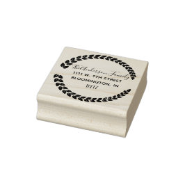 Carimbo De Borracha Nome da Família Personalizada Endereço de Devoluçã