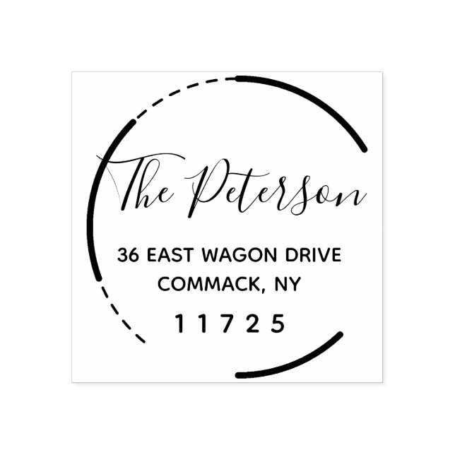 Carimbo De Borracha Nome da Família Russo Circular Personalizada (Impressão)