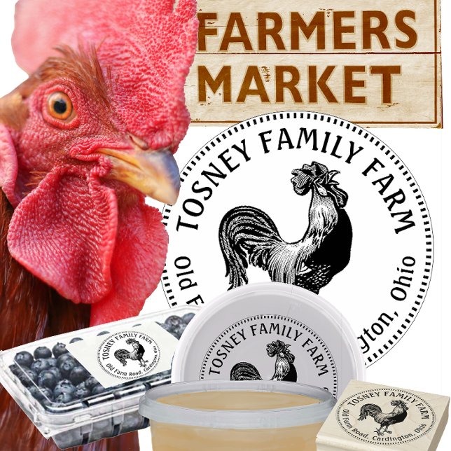 Carimbo De Borracha Nome da Fazenda do Cartaz do Ovo (Criador carregado)