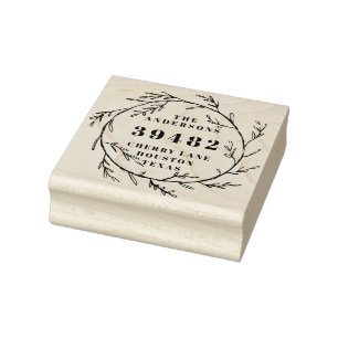 Carimbo De Borracha Nome da sua família Endereço de devolução Wrea