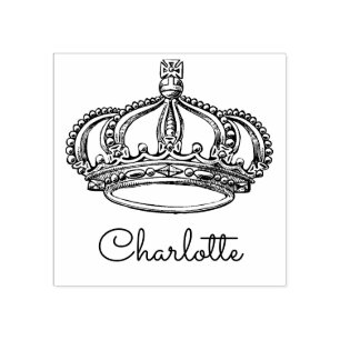 Carimbo De Borracha Nome de Assinatura Personalizada com Arte Cruzada