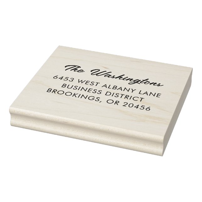 Carimbo De Borracha Nome de Negócios Simples de Script Moderno (Carimbo)