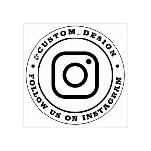 Carimbo De Borracha Nome de Usuário do Instagram Personalizado Siga-