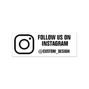 Carimbo De Borracha Nome de Usuário do Instagram Personalizado Siga-