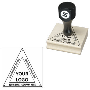 Carimbo De Borracha Nome do logotipo de endereço personalizado Carimb
