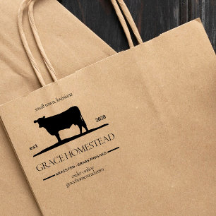Carimbo De Borracha Nome do mercado de carne fresca de bovino de fazen