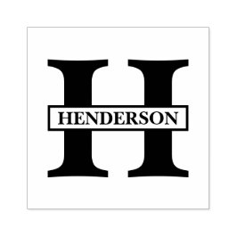 Carimbo De Borracha Nome do Monograma Simplesmente