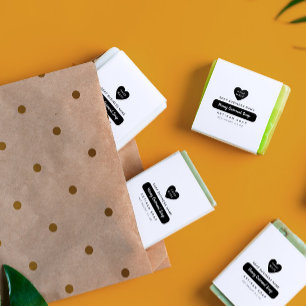 Carimbo De Borracha Nome do Produto de Coração Cortante Cortês em S