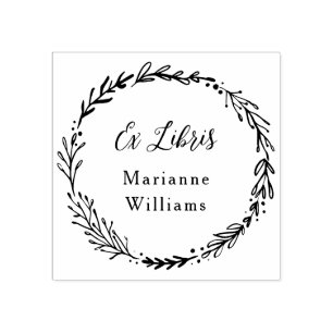 Carimbo De Borracha Nome do Script Ex Libris da Excursão Botânica Pers