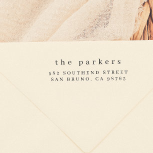 Carimbo De Borracha Nome e endereço da família simples