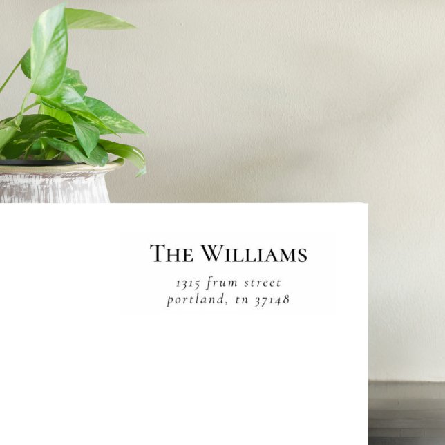 Carimbo De Borracha Nome e endereço de devolução personalizados elegan (Criador carregado)