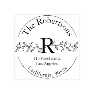 Carimbo De Borracha nome e endereço personalizados