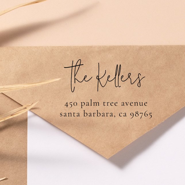 Carimbo De Borracha Nome e endereço residencial da família Chic modern (Criador carregado)