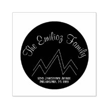 Nome Monograma Circular Montanha Endereço