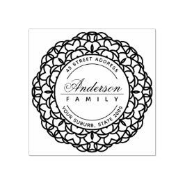 CARIMBO DE BORRACHA NOME PERSONALIZADO DA FAMÍLIA DO ORNAMENTADO CLASS