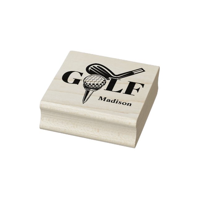 Carimbo De Borracha Nome Personalizado de Golfe (Carimbo)
