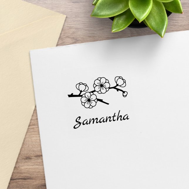 Carimbo De Borracha Nome Personalizado de Ramificação de Brilho 1x1 (Criador carregado)