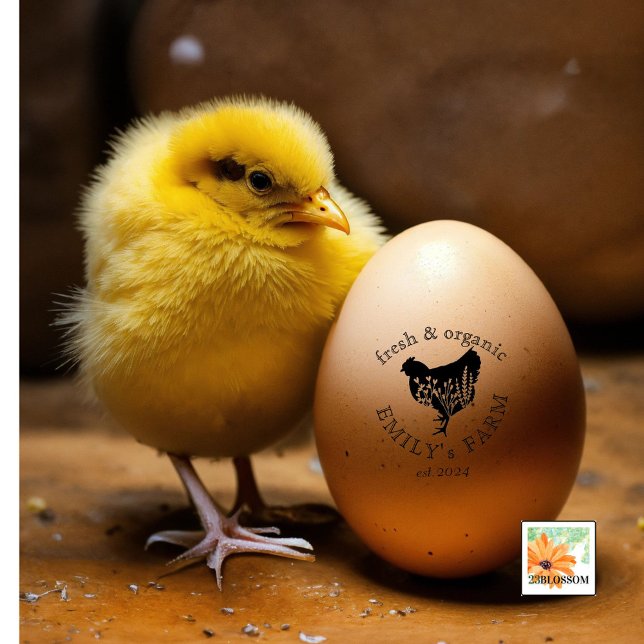 Carimbo De Borracha nome personalizado do galinheiro fazenda country (Criador carregado)