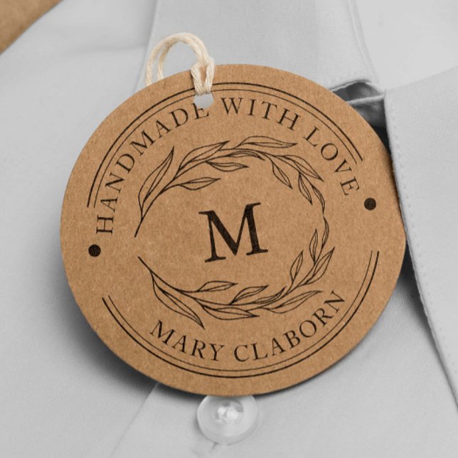 Carimbo De Borracha Nome Personalizado Do Monograma Elegante Feita Com (Criador carregado)