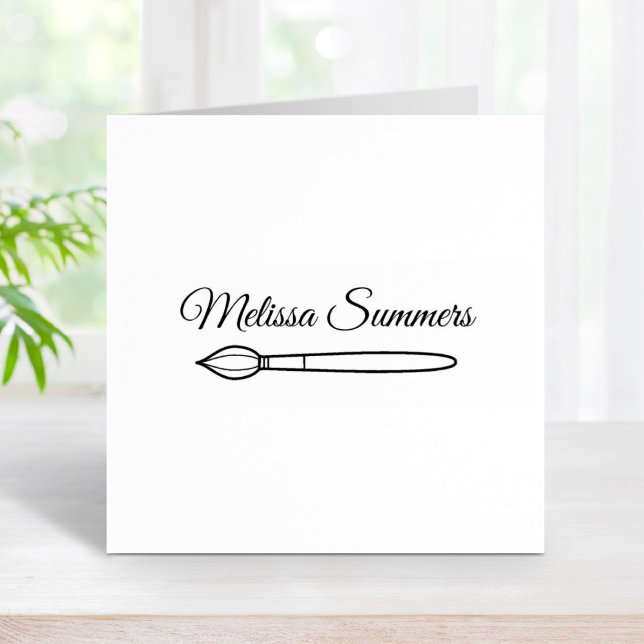 Carimbo De Borracha Nome Personalizado do Pincel (Criador carregado)