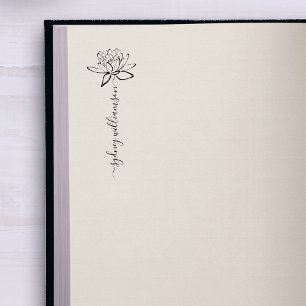Carimbo De Borracha Nome Personalizado do Script Elegante Whimsical Lo