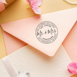 Carimbo De Borracha Nome personalizado e endereço de devolução do Sr &