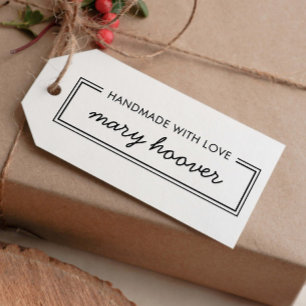 Carimbo De Borracha Nome Personalizado Elegante Minimalista Feito Com