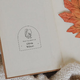 Carimbo De Borracha Nome Personalizado Mulher Moderna Da Biblioteca De