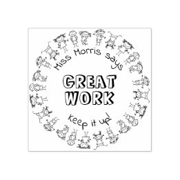 Carimbo de Borracha Nome Personalizado Professor D